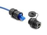 Delock 87246 Rj45 Cat.6A Coupler With Sealing Cap Ip67 Dust And Waterproof