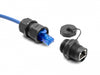 Delock 87246 Rj45 Cat.6A Coupler With Sealing Cap Ip67 Dust And Waterproof