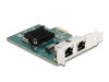 Delock 88206 Pci Express X1 Card To 2 X Rj45 Gigabit Lan Bcm