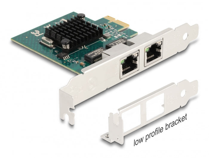 Delock 88206 Pci Express X1 Card To 2 X Rj45 Gigabit Lan Bcm