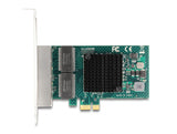 Delock 88207 Pci Express X1 Card To 4 X Rj45 Gigabit Lan Bcm