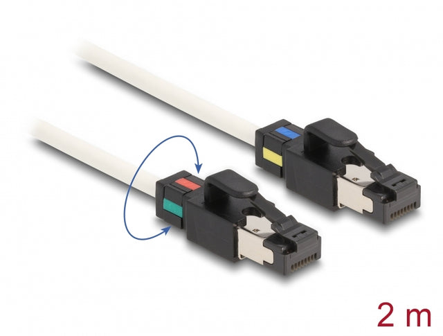 Delock 80170 Network Cable Rj45 Plug To Plug Cat.6A S/Ftp