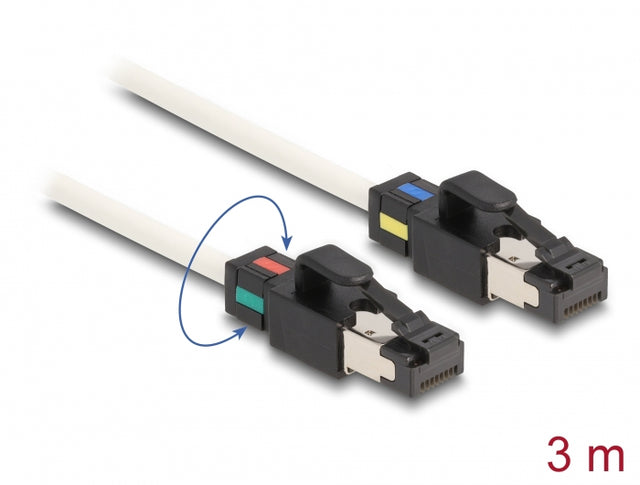 Delock 80171 Network Cable Rj45 Plug To Plug Cat.6A S/Ftp