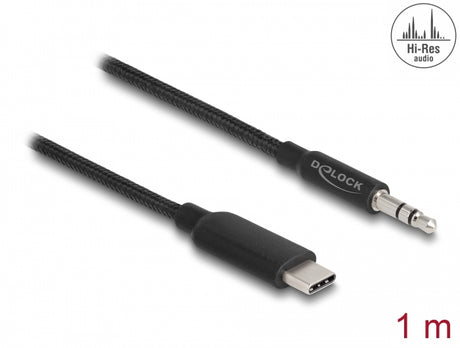 Delock 85208 Audio Stereo Cable Usb Type-C™ Male To Stereo Plug 3.5 Mm 3 Pin