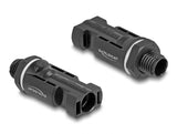 Delock 60028 Dl4 Solar Connectors For Crimping, Male And Female, Black 2 Pcs