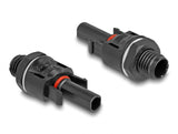 Delock 60028 Dl4 Solar Connectors For Crimping, Male And Female, Black 2 Pcs