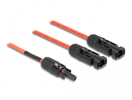 Delock 88223 Dl4 Solar Splitter Cable 1 X Female To 2 X Male 30 Cm Red