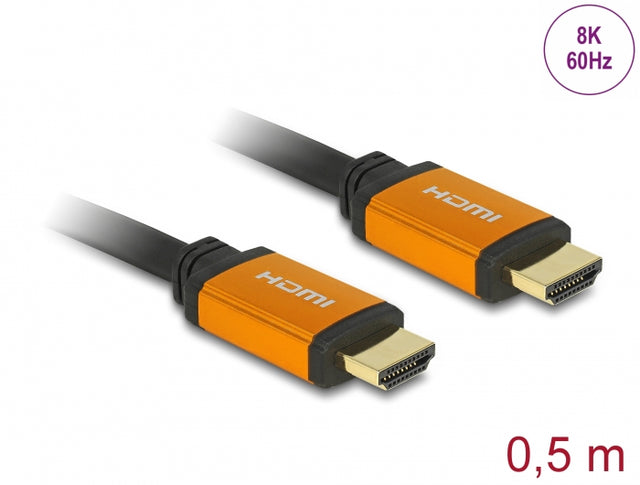 Delock 85726 High Speed Hdmi Cable 48 Gbps 8K 60 Hz 0.5 M