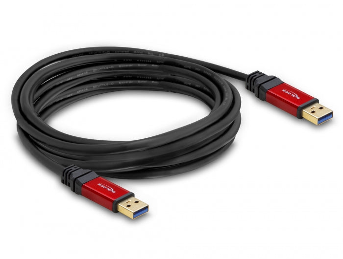 Delock 82747 Usb 3.2 Gen 1 Cable Type-A Male To Type-A Male 5 M Metal