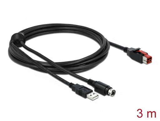 Delock 85942 Poweredusb Cable Male 24 V To Usb Type-A Male