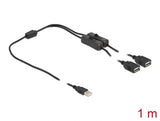 Delock 86803 Cable Usb Type-A Male To 2 X Usb Type-A Female With Switch 1 M