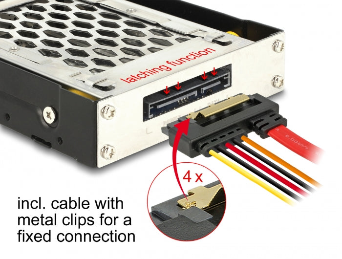 Delock 47228 3.5″ Mobile Rack For 1 X 2.5″ Sata / Sas Hdd / Ssd