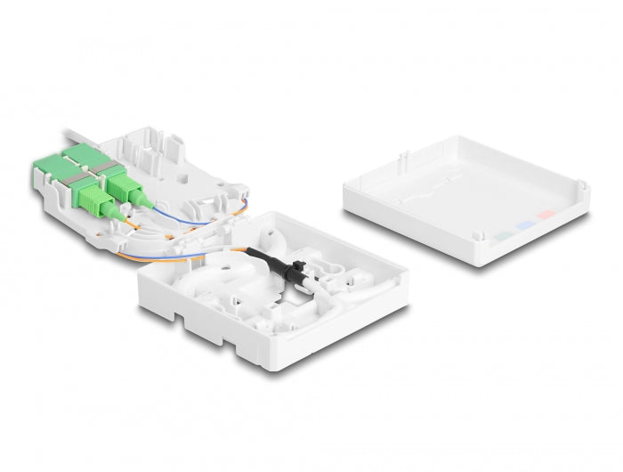 Delock 85933 Optical Fiber Connection Box 2 X Sc/Apc Simplex W/ Drop Cable Set