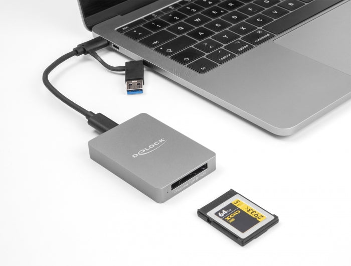 Delock 91008 Usb Type-C™ Card Reader In Aluminium Enclosure