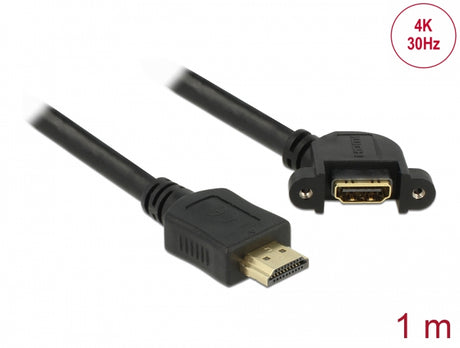 Delock 85103 Cable Hdmi-A Male > Hdmi-A Female Panel-Mount 110° Angled