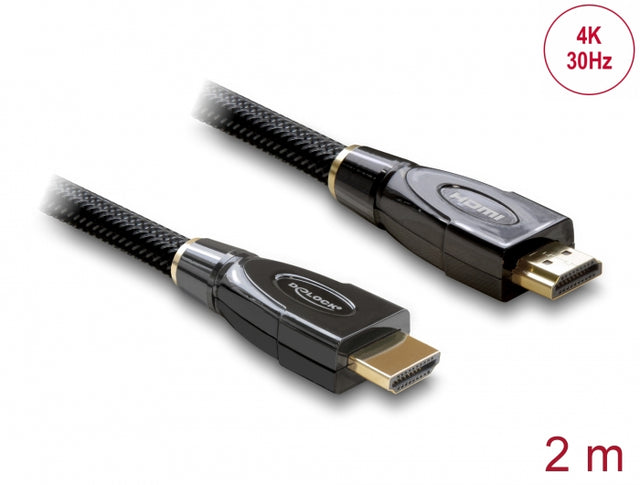 Delock 82737 High Speed Hdmi With Ethernet Cable 4K 30 Hz 2 M