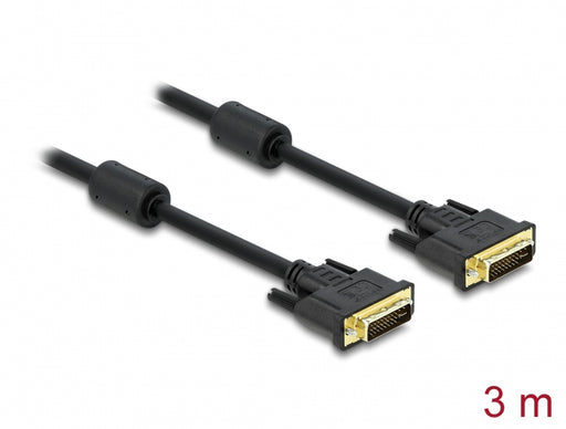 Delock 83112 Cable Dvi 24+5 Male > Dvi 24+5 Male 3 M Black