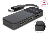 Delock 87770 Displayport 1.4 Splitter 1 X Displayport To 3 X Hdmi Mst