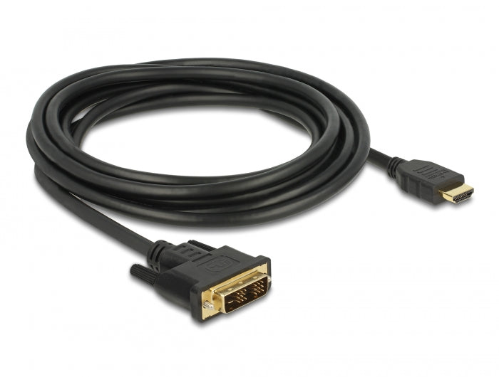 Delock 85585 Hdmi To Dvi 18+1 Cable Bidirectional 3 M