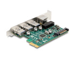 Delock 90105 Pci Express Card To 3 X Usb 5 Gbps Type-A Female + Gigabit Lan