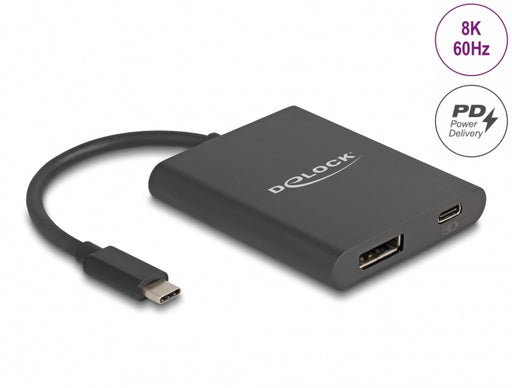 Delock 64202 Usb Type-C™ Adapter To Displayport 8K With Hdr And Power Delivery