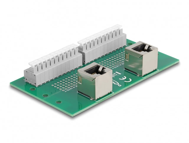 Delock 67015 Rj50 2 X Female To 2 X Terminal Block With Push-Button