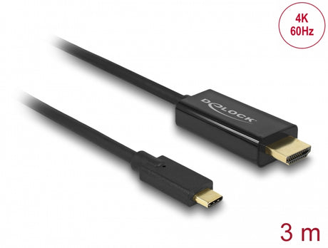 Delock 85292 Cable Usb Type-C™ Male > Hdmi Male 4K 60 Hz 3 M Black