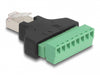 Delock 66471 Adapter Rj45 Male > Terminal Block 8 Pin 2-Part 3.81 Mm