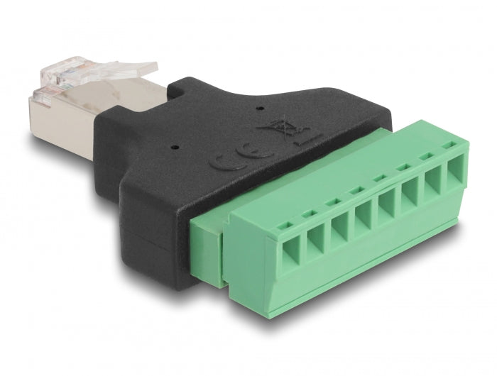 Delock 66471 Adapter Rj45 Male > Terminal Block 8 Pin 2-Part 3.81 Mm