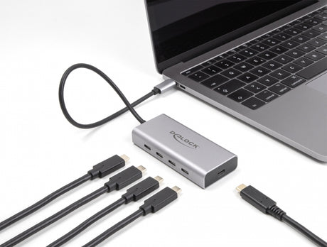 Delock 64235 Usb 10 Gbps Usb Type-C™ Hub W/ 4 X Usb Female + Usb Type-C™ Pd