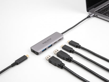 Delock 64239 Usb 5 Gbps 2 Port Usb Type-C™ And 2 Port Type-A Hub