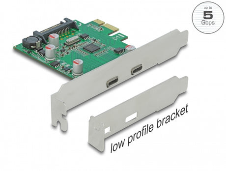 Delock 90493 Pci Express X1 Card To 2 X External Usb 5 Gbps Usb Type-C™ Female