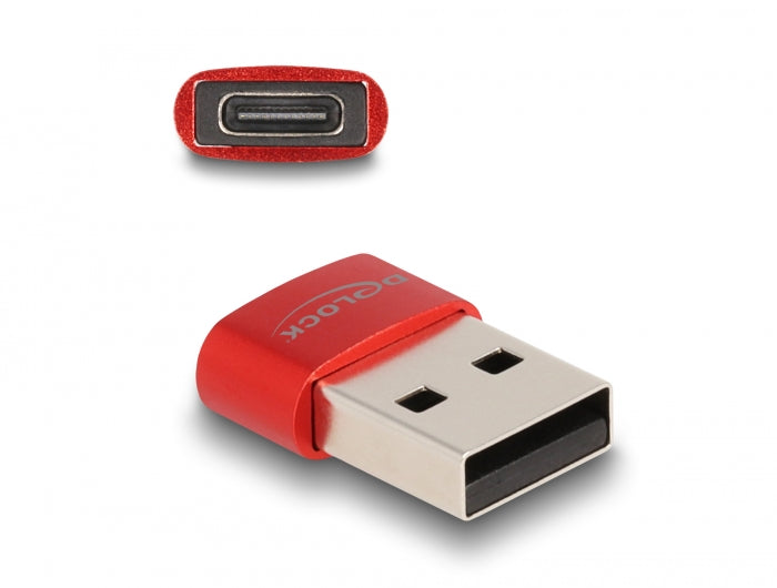 Delock 60050 Usb 2.0 Adapter Usb Type-A Male To Usb Type-C™ Female Red