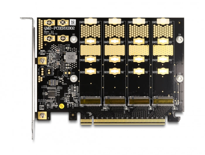 Delock 89017 Pci Express X16 Card To 4 X Internal Nvme M.2 Key M - Bifurcation