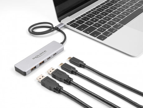 Delock 64230 Usb 10 Gbps Usb Type-C™ Hub W/ 2 X Usb Type-A And 2 X Usb Type-C™