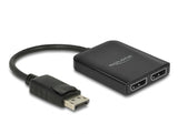 Delock 87768 Displayport 1.4 Splitter 1 X Displayport To 2 X Displayport Mst