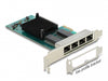 Delock 88504 Pci Express X1 Card 4 X Rj45 Gigabit Lan I350