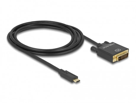 Delock 85321 Cable Usb Type-C™ Male > Dvi 24+1 Male 4K 30 Hz 2 M Black