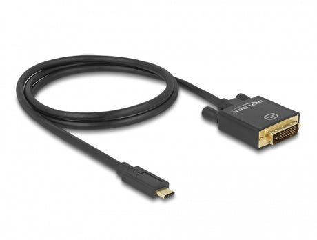 Delock 85320 Cable Usb Type-C™ Male > Dvi 24+1 Male 4K 30 Hz 1 M Black