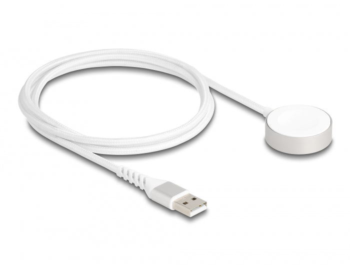 Delock 83006 Usb Charging Cable For Apple Watch Mfi 1 M White Magnetic