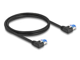 Delock 80210 Rj45 Network Cable Cat.6A S/Ftp Left Angled 1 M Black