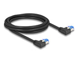 Delock 80211 Rj45 Network Cable Cat.6A S/Ftp Left Angled 2 M Black