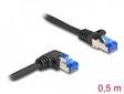 Delock 80221 Rj45 Network Cable Cat.6A S/Ftp Straight / Right Angled 0.5 M