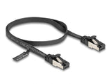 Delock 80178 Rj45 Flat Patch Cable Plug To Plug Cat.8.1 Flexible 0.5 M Black