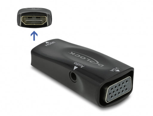 Delock 66560 Adapter Hdmi-A Female To Vga Female 1080P With Audio