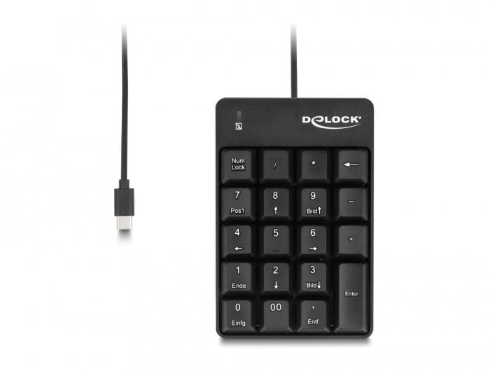 Delock 12108 Usb Type-C™ Keypad 19 Keys Black