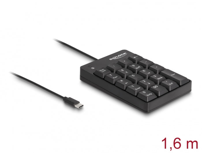 Delock 12108 Usb Type-C™ Keypad 19 Keys Black