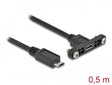 Delock 35108 Cable Usb 2.0 Micro-B Female Panel-Mount > Usb 2.0 Micro-B Male