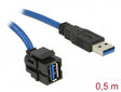 Delock 86375 Keystone Module Usb 5 Gbps Type-A Female 250° To Type-A Male