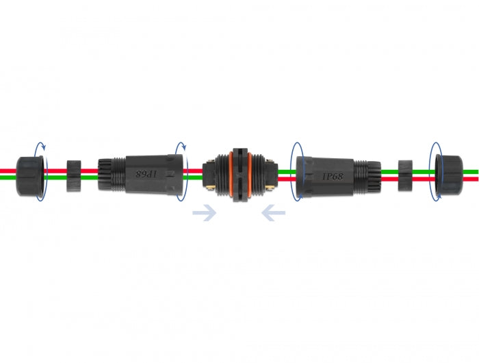 Delock 86915 Cable Connector For Outdoor 5 Pin, Ip68 Waterproof